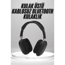 Kulak Üstü Kablosuz Bluetooth Kulaklık Yumuşak Süngerli Sd Kart Girişli