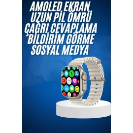 Yeni Nesil Bluetooth Bağlantılı Akıllı Saat Sosyal Medya Girişli Uyku Takibi