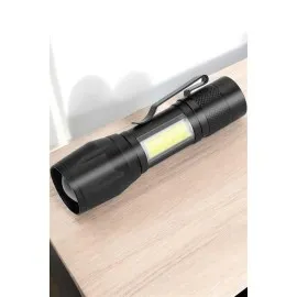 El Feneri Led Usb Şarjlı Zoom Mini Led Işık Acil Durum Feneri