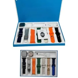 Akıllı Saat 7 Kordon Hediyeli Takvim Alarm Nabız Ölçer Bildirim Görme Sesli Görüşme