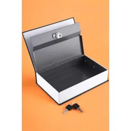 Gizli Kasa İngilizce Sözlüğü Kitap Görünümlü Anahtarlı Gizli Mini Çelik Kasa Kilitli