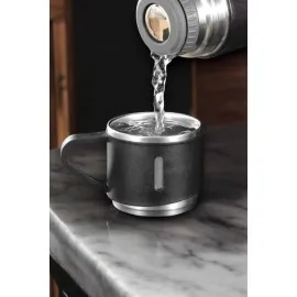 Şık Ve Dayanıklı 3 Bardaklı Termos Seti Uzun Süre Isı Koruma Özellikli