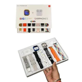 Akıllı Saat 7 Kordonlu Kulaklık Hediyeli Nabız Ölçer Uyku Takibi Sesli Görüşme