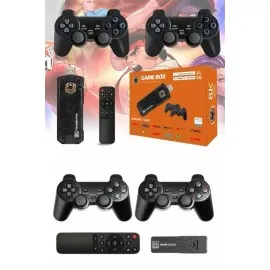 Game Stick Çift Oyun Konsolu Smart Tv Game Box 8K Ultra Hd 64 Gb