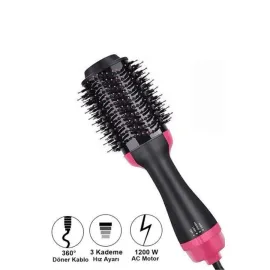 Saç Şekillendirici Ve Saç Düzleştirici Fön Tarağı Tarak Fırça 1200w Saç Kurutma