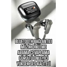 Bluetooth Kulaklık Kablosuz Ekranlı ANC/ENC Destekli Dokunmatik