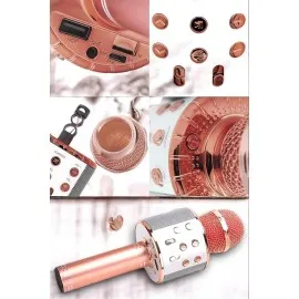 Kablosuz Bluetooth Karaoke Mikrofon Usb Ve Aux Girişli, Yüksek Ses Kalitesi