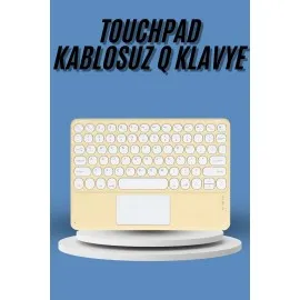 Touchpad Tüm Cihazlara Uyumlu Bluetooth Klavye Touchpad Slim Kablosuz Wifi Q Klavye