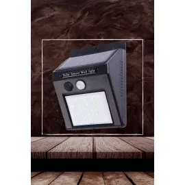 Bahçe Aydınlatma Sensörlü Güneş Enerjili Duvar Lambası 40 Led Işık