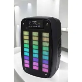 Bluetooth Hoparlör Rgb Işıklı Usb Sd Kart Girişli Taşınabilir