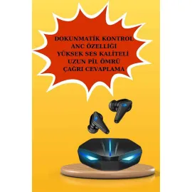 Kadınlar İçin Dokunmatik Ekran Akıllı Saat Ve Gamer Kablosuz Bluetooth Kulaklık Anc Özelliği