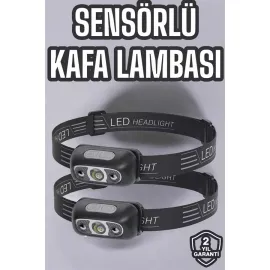 Kafa Lambası Kamp Lambası Led Işık Şarjlı Ayarlanabilir