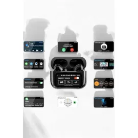 Bluetooth Kulaklık Kablosuz Ekranlı ANC/ENC Destekli Dokunmatik