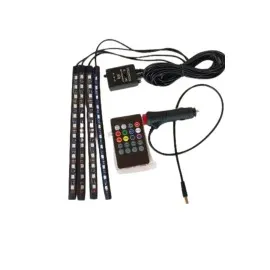 Araç İçi Ayak Altı Led 12 Led Işık Sese Müziğe Duyarlı Rgb Işıklı Aydınlatma Seti