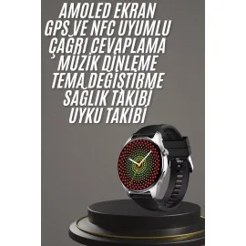 Akıllı Saat 1.5 Inç Amoled Ekran Çift Kordonlu Gps Nfc Uyumlu