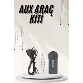Yeni Nesil Bluetooth Aux Araç Kiti Siyah TV Tablet Telefon Araç Araba