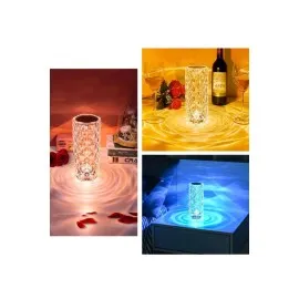 Masa Ve Gece Lambası Şık Ve Dayanıklı Sensörlü Şarjlı Kristal Lamba
