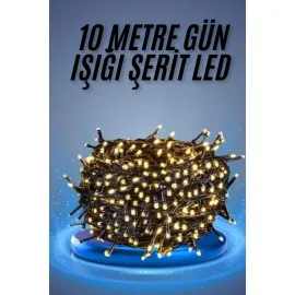 Led Işık Ağaç Süsleme Ampüllü Dekoratif Aydınlatma 10 Metre Gün Işığı