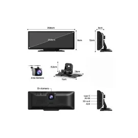 Android Ve İos Uyumlu Ön Arka Çift Kameralı Araç Ekranı Dokunmatik Carplay