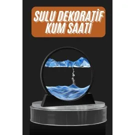 Dekoratif Sulu Kum Saati Ofis Masa Üstü Ev Yuvarlak Kum Saati