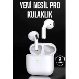 Beyaz Yeni Nesil Pro Bluetooth Kulaklık Yüksek Ses Kaliteli ANC Özelliği