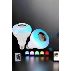 Kablosuz Bluetooth Hoparlör Led Lamba