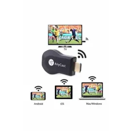 Kablosuz HDMI Wifi Görüntü Aktarıcı Tüm Cihazlara Uyumlu