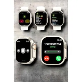 Suya Ve Toza Dayanıklı 45 Mm Akıllı Saat Bildirim Ve Cevapsız Çağrı Görüntüleme