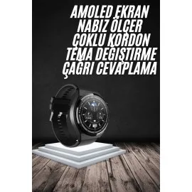 En Çok Tercih Edilen Akıllı Saat Amoled Ekran Nabız Sensörü GPS Uyumlu Adımsayar