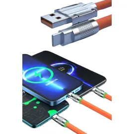 Android ve İOS Uyumlu 180 Derece Type-c Şarj Kablosu