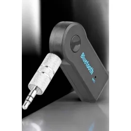 Kablosuz Bluetooth Aux Araç Kiti Siyah Hafıza Kartlı