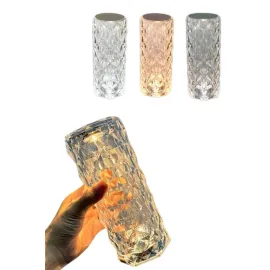 Yeni Nesil Modern Kristal Masa ve Gece Lambası Dokunmatik Renk Değiştirebilen