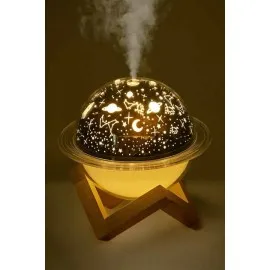 Hava Nemlendirici Masa Ve Gece Lambası Usb Projeksiyon Aromaterapi