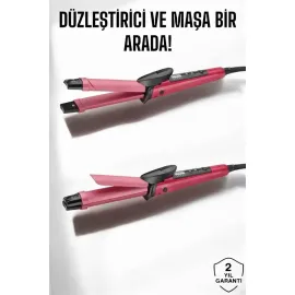Saç Düzleştirici Ve Maşa İkili Saç Şekillendirici