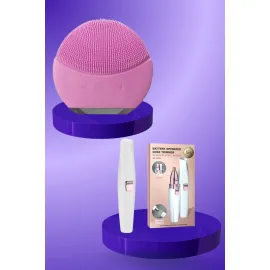 Kulak Burun ve Yüz Epilasyon Aleti ve Yüz Masaj Aleti İkili Cilt Bakım Seti