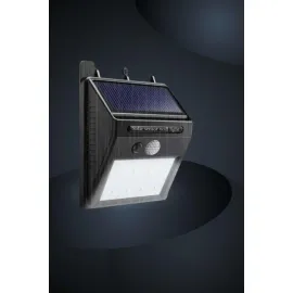 Bahçe Aydınlatma Sensörlü Güneş Enerjili Duvar Lambası 40 Led Işık