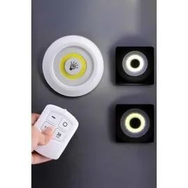 Mutfak Dolap Altı Işığı Uzaktan Kumandalı Yapışkanlı Kablosuz Pilli