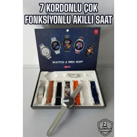 Akıllı Saat 7 Kordonlu Yeni Nesil Arama Cevaplayan Çok Fonksiyonlu