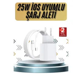 15/Pro/Pro Max 20W İOS Uyumlu Hızlı Şarj Aleti Adaptörlü Beyaz