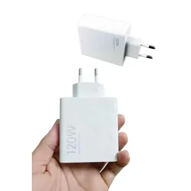 Type C Yüksek Hızlı Şarj Aleti Beyaz 120W Ultra Uzun Ömürlü