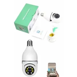 Güvenlik Kamerası Wi-Fi Özellikli 360 Derece Full Hd 1080p Ampül Kamera
