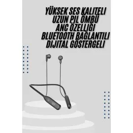 Kablolu Kulak İçi Bluetooth Kulaklık 60 Saat Anc Özellikli Boyun Bantlı