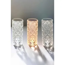 Gece Lambası Kristal Lamba Dokunmatik Şarjlı Hediyelik