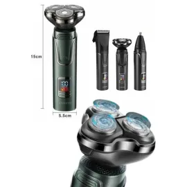 Yüksek Performanslı 3 Başlıklı Profesyonel Şarjlı Islak ve Kuru Kullanıma Uygun