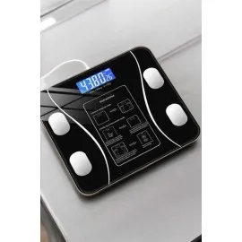 Akıllı Tartı Dijital Baskül Yağ Su Kas Vücut Kitle Kilo Ölçer Tartı