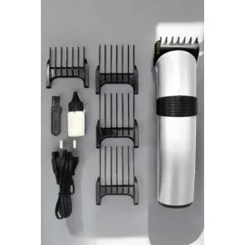 4 Taraklı Profesyonel Şarjlı Saç ve Sakal Kesme Tıraş Makinesi Seti