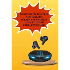 Kadınlar İçin Dokunmatik Ekran Akıllı Saat Ve Gamer Kablosuz Bluetooth Kulaklık Anc Özelliği