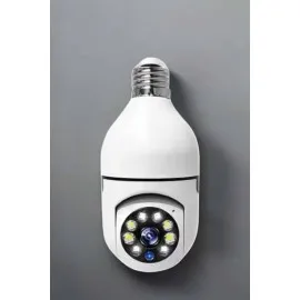 Ampul Görünümlü Güvenlik Kamerası Duylu Wifi Kamerası Dönebilen