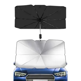 Taşınabilir Oto Cam Güneşliği Katlanabilir Tüm Araçlara Uyumlu Güneş Gölge Koruyucu