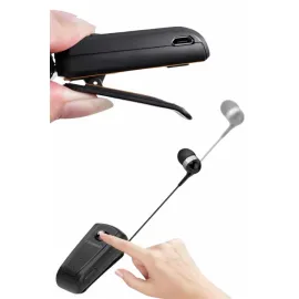 Yaka Kulaklığı Andorid Tüm Cep Telefonlarına Uyumlu Mikrofonlu Titreşimli Makaralı